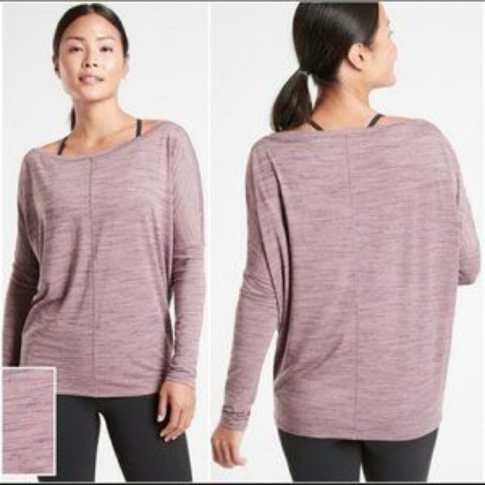 Athleta Flow Top Essence Spacedye Long‎ Sleeve Size Large